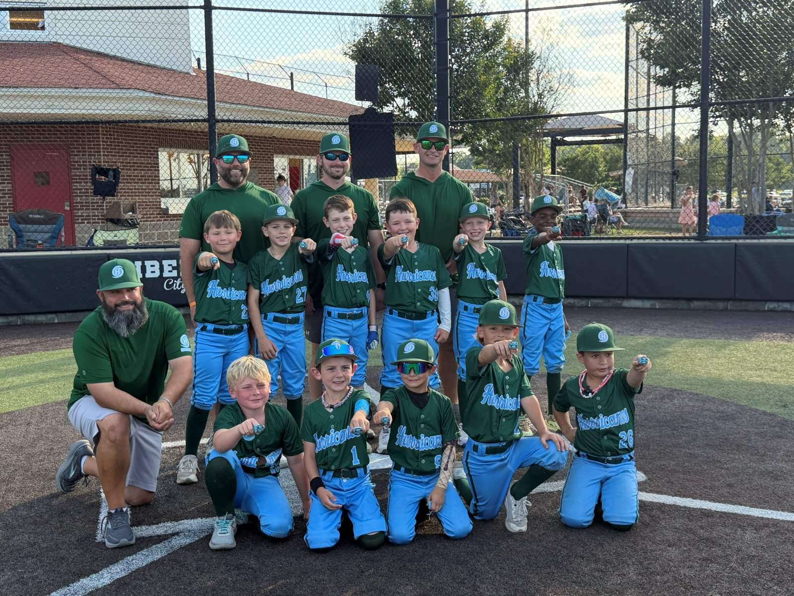 Team photo with coaches