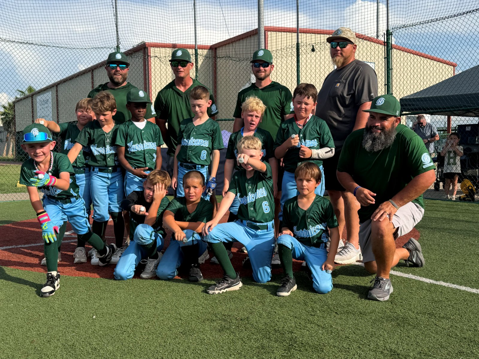 Team photo with coaches